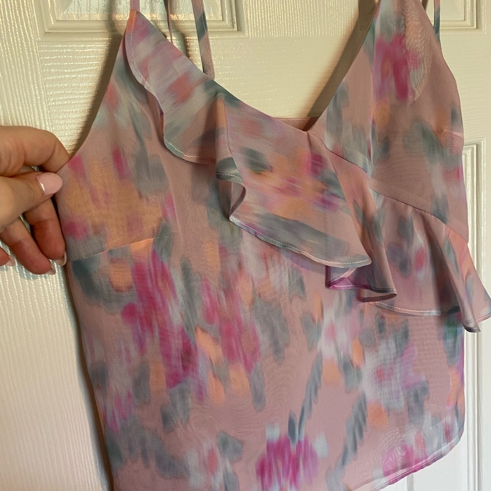 Steve Madden Ruffled Spaghetti Strap Top - Picture 2 of 4